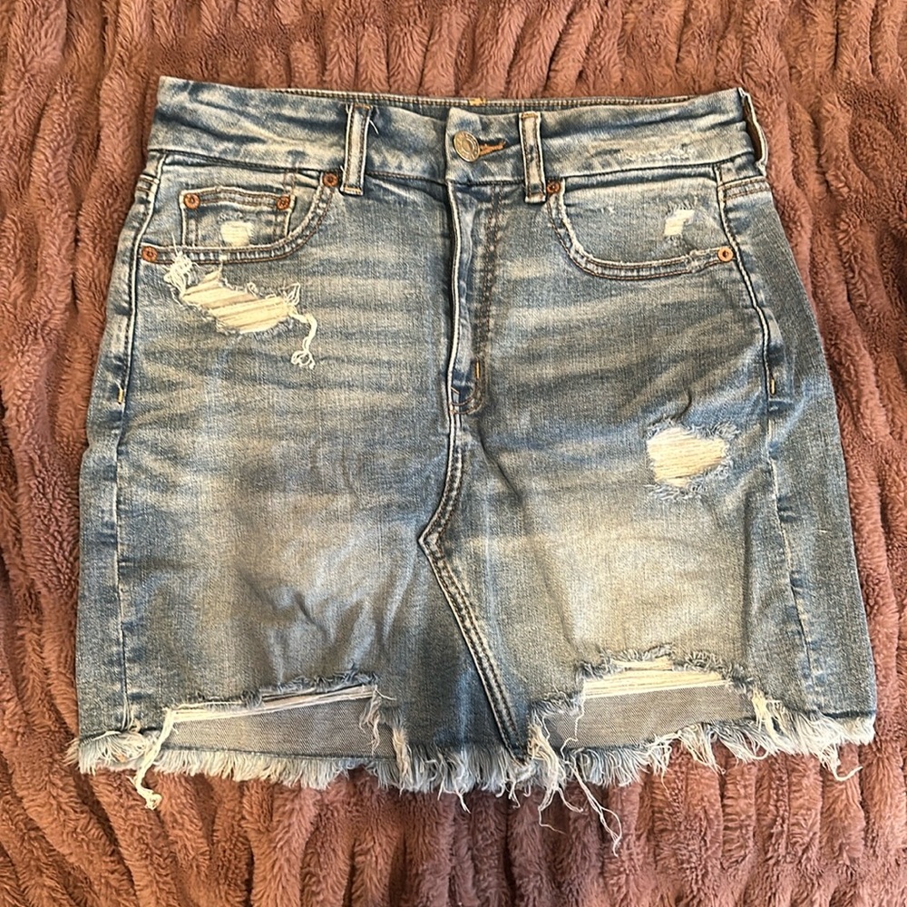 american eagle size 6 jean skirt